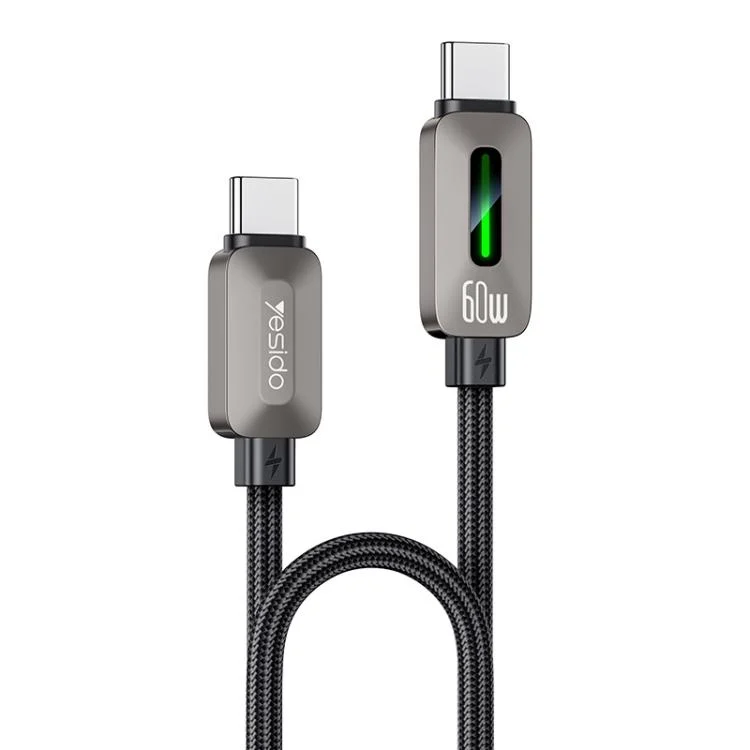 Yesido CA198 60W Type-C to Type-C Streamer Light Data Cable, Length: 1.2m