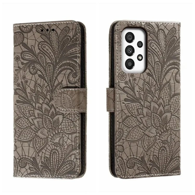 Lace Flower Embossing Flip Leather Phone Case, For Samsung Galaxy A34 5G, For Samsung Galaxy A54 5G, For Samsung Galaxy S23 5G