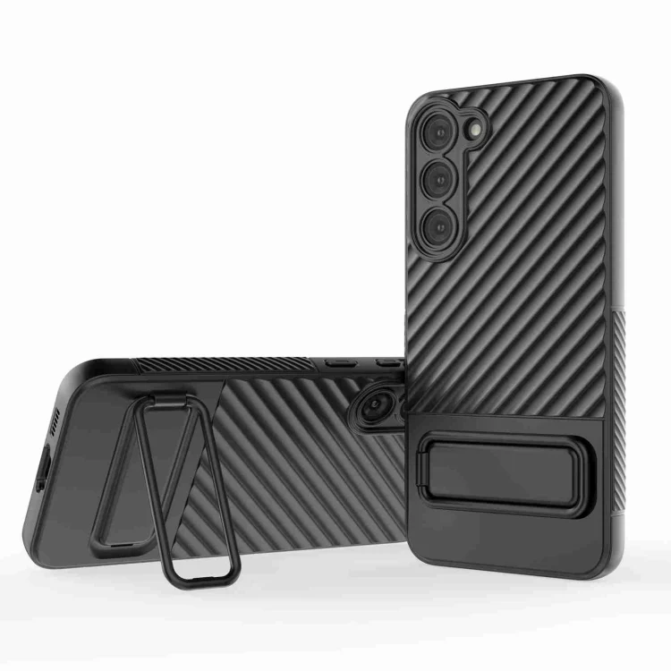 Wavy Texture TPU Phone Case with Lens Film, For Samsung Galaxy S23+ 5G