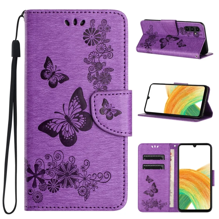 Butterfly Embossed Flip Leather Phone Case, For Samsung Galaxy A55, For Samsung Galaxy A35